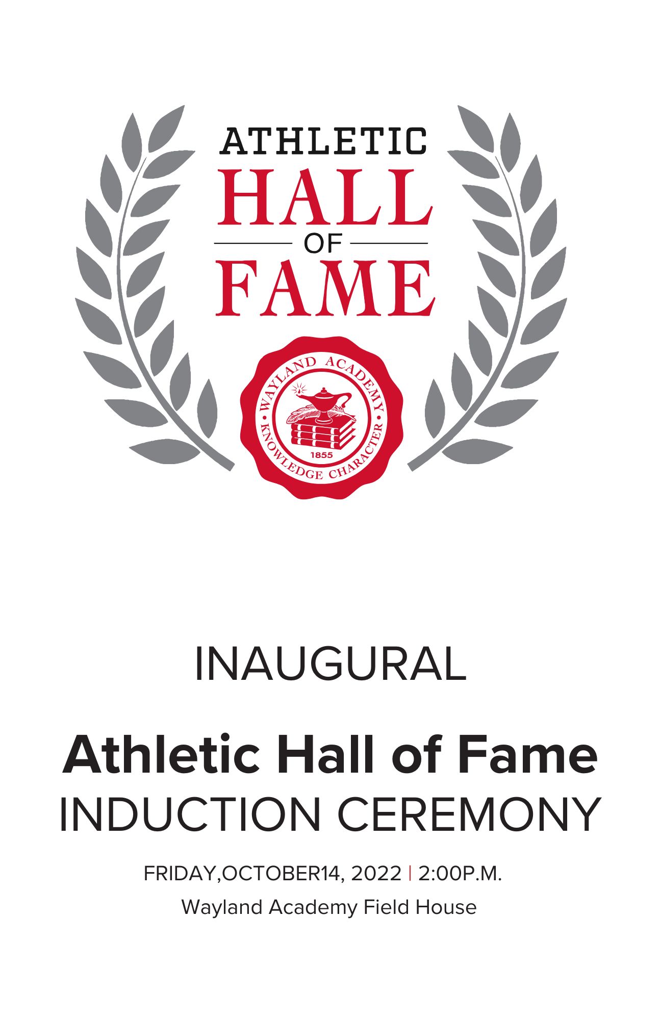 Cover of 2022 Athletic Hall of Fame ceremony program
