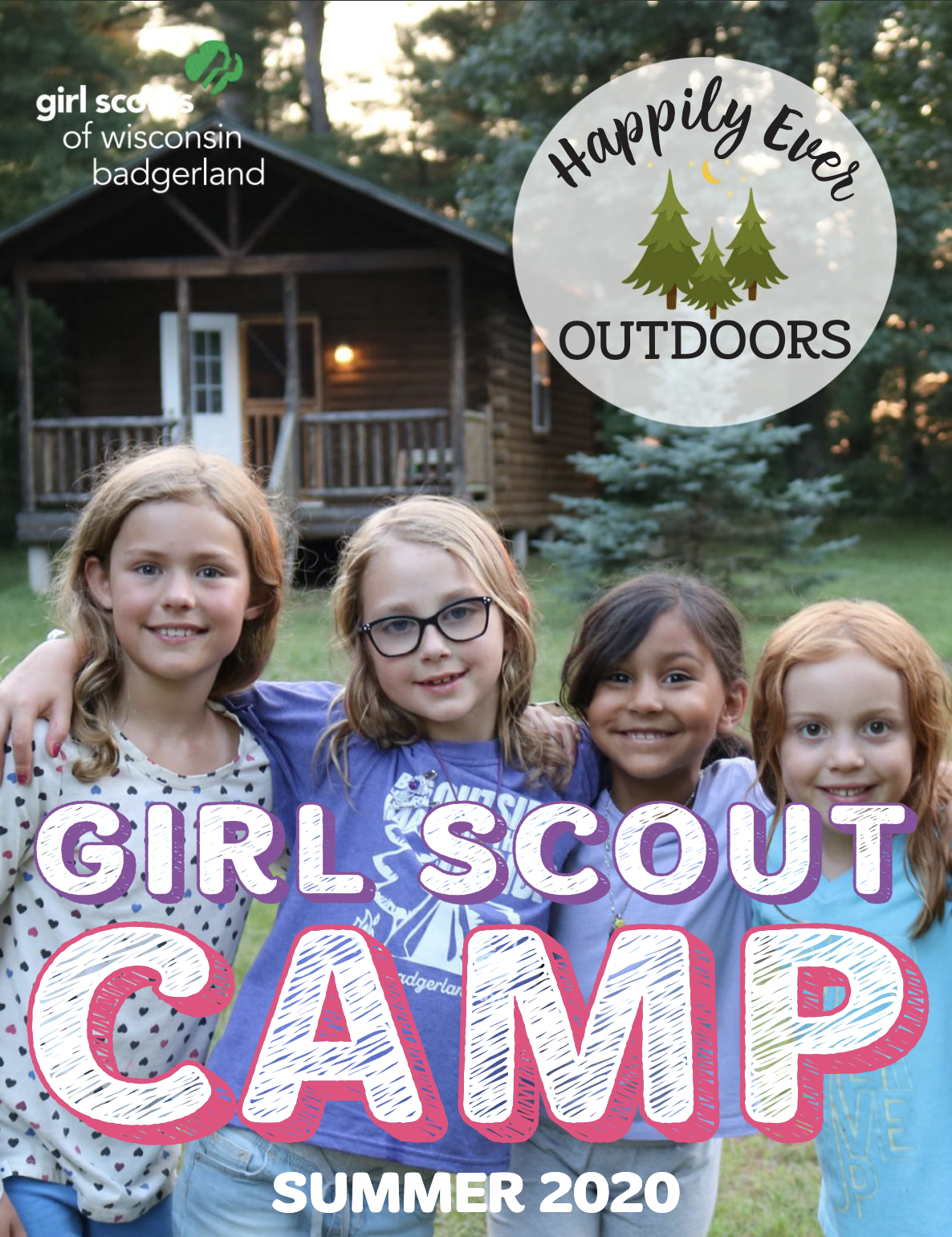 Catalog cover for Girl Scout camp guide, 2020.